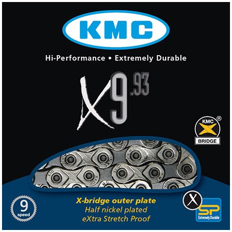 CADENA KMC X9-93 116 pasos 9V