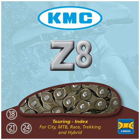 Cadena KMC Z-8S Cromada 116 pasos 7/8v