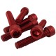 Tornillo allen cabeza cilindrica M6x20 color rojo
